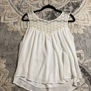 White Sleveless Top